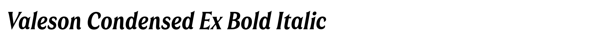 Valeson Condensed Ex Bold Italic image